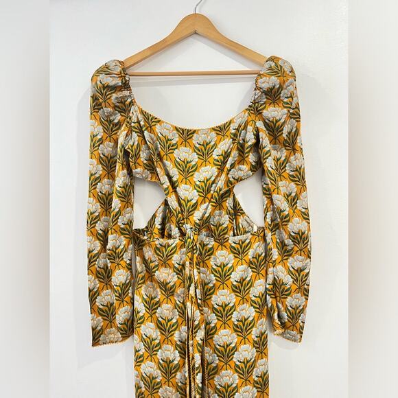 Agua By Agua Bendita Cuarzo Maxi Dress M Long Sleeve Luxury Resort - Picture 5 of 13